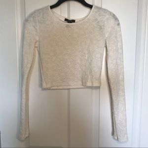 Forever 21 Cropped Long Sleeve Top